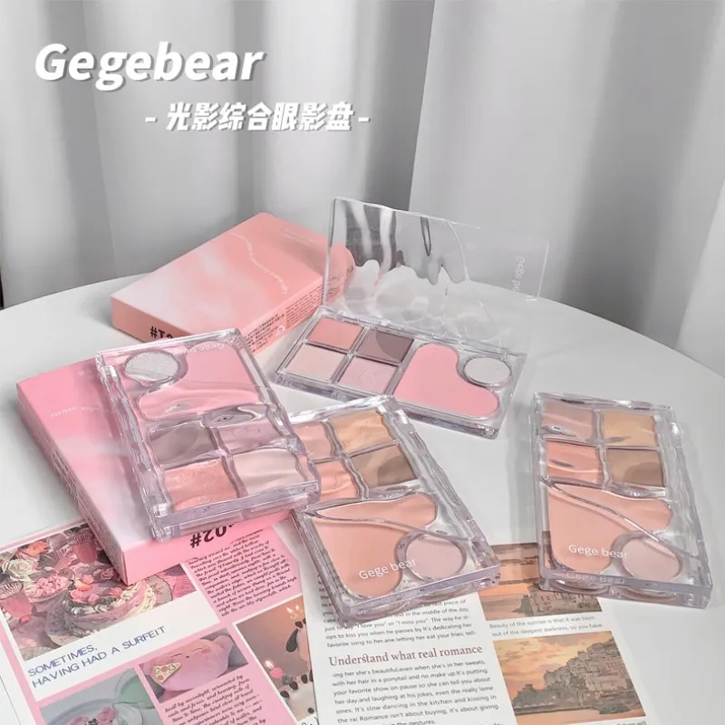 Gege Bear 6 Shade Eyeshadow Palette 01 Apricot Mood 12.5g